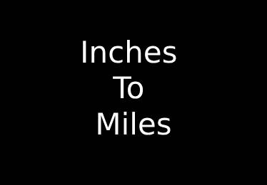 Inches to Miles Converter